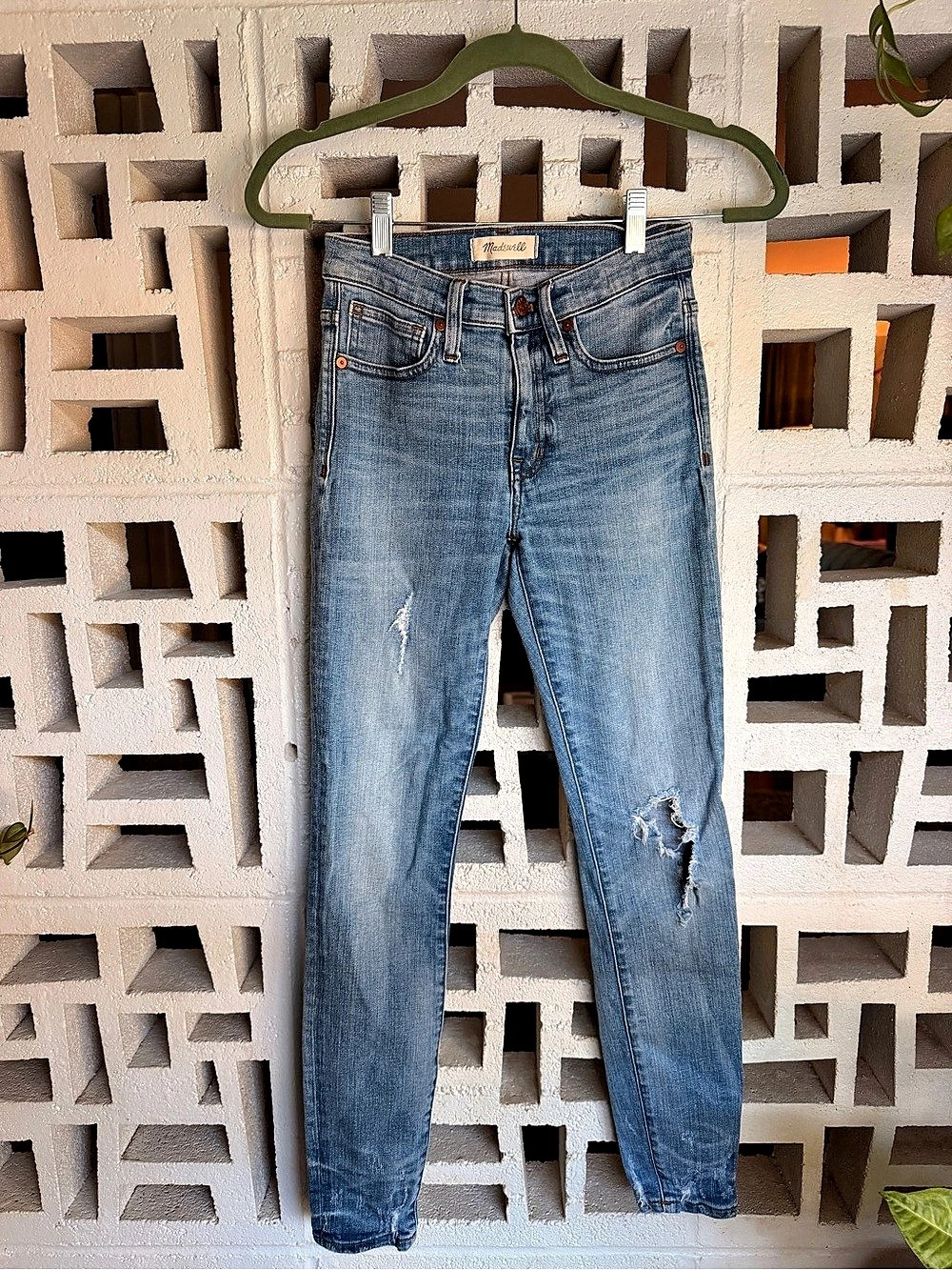 Madewell 9" High-Rise Skinny Distressed
